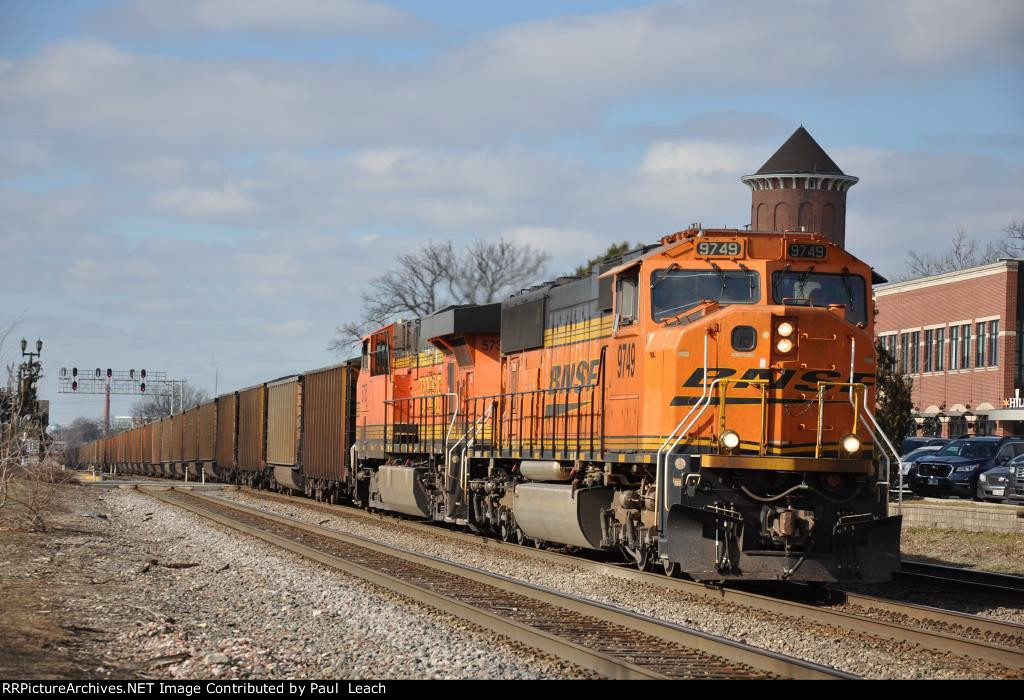 Coal loads roll east past the station